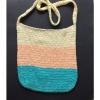 Handmade TOTE bag crochet beach shopping market handbag cotton NEW pastel