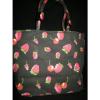 GOLDEN SANDS STRAWBERRY CANVAS BEACH BAG TOTE OR SHOPPING SHOULDER BAG