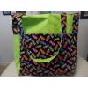 flip flop sandels shoes beach summer green black neon large bag/purse/diaper bag