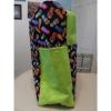 flip flop sandels shoes beach summer green black neon large bag/purse/diaper bag