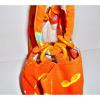 LQQK Beautiful GOLDEN SANDS Summer Swim Canvas Beach Tote Shopping Bag Orange