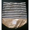 New Pink Victoria&#039;s Secret Striped Beach Bag Backpack White with Gold