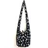 CHIC 9 BEACH BAG SLING SHOULDER ADVENTURE SMALL SKULL UNISEX MEN HOBO BOHO BLACK