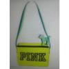 NEW Victoria&#039;s Secret PINK Beach Cooler Bag NEON YELLOW or PINK Dog Key Chain