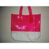 NWT VICTORIA&#039;S SECRET PINK TRANSPARENT JELLY PLASTIC BEACH TOTE BAG WHITE NEW