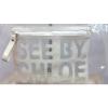 See by Chloe WHITE AND TRANSPARENT VINYL BEACH LARGE TOTE BAG