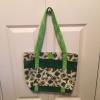 GREEN Vinyl Mesh Tote, Pool Beach Bag, Shopping Handbag, Pockets, Handles