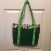 GREEN Vinyl Mesh Tote, Pool Beach Bag, Shopping Handbag, Pockets, Handles