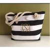 NAVY AND WHITE BEACH TOTE BAG WEDDING SUMMER OVERNIGHT SHOPPING