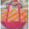 Bath and Body Works canvas striped summer beach tote bag purse