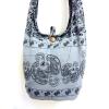 F17 BAG SLING SHOULDER CROSSBODY BEACH BOHO UNISEX SMALL PEACOCK TRAVEL GRAY MEN