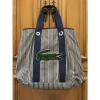 NEW RARE LACOSTE UF FLORIDA GATOR TERRY NAVY BLUE STRIPE BEACH SCHOOL BABY BAG