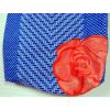 LANCOME Paris BLUE Dot MOSAIC Stained GLASS Pink CORAL Flower TOTE Beach BAG