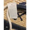 New With Tags! Navy Nautical Straw Studios Beach Tote Bag