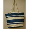 Victoria Secret Blue And White Striped Tote Beach Bag