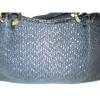 Coldwater Creek Woven Black Beach Bag Shopper Tote Handbag