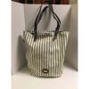 Saldarini Como 1882 Striped Canvas Extra Large  Beach Bag Tote EUC $300