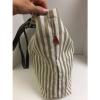 Saldarini Como 1882 Striped Canvas Extra Large  Beach Bag Tote EUC $300