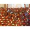 Victoria&#039;s Secert Straw Beach Tote Bag Sequins Wood Handles RARE