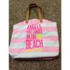 Victoria&#039;s Secret Tote Shoulder Bag Angels Have Landed On The Beach Stripe Pink