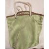 FRENCH CANDY  JEAN PIERRE KLIFA beach striped canvas  tote satchel bag NWOT