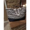 beach bag large stripe 14 in height X 17 base plus 10.5 inch handle tote storage