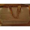 **RARE** Large Victorias Secret Tote Beach Bag White &amp; Gold Handle~~Ships FREE~~