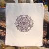 Mandala Fashion Women Canvas Natural  Bag Beach Tote Zendoodle Coloring