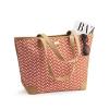 Ame &amp; Lulu Day Tote - Astor Tangerine Orange Chevron Purse diaper Beach bag