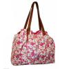 LADIES NICOLE BROWN FLORAL CANVAS SHOPPER/BEACH BAG STYLE - JBCB172DAISY