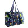 Personalizing Robots Large Zip Top Utility Tote Beach Diaper Bag Monogram Name