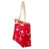 Lux Accessories Lux Accessories Womens Zip Up Beach Bag RedWhite Anchor