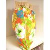 Multicolor Drawstring Beach Bag Tote Bag Sand n Sun Canvas Zip Coin Floral Print