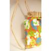 Multicolor Drawstring Beach Bag Tote Bag Sand n Sun Canvas Zip Coin Floral Print