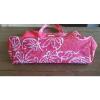 Lilly Pulitzer for Estee Lauder Pink Coral White Sand Dollar Beach Tote Bag Euc