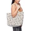 Womens Woven Seashore Drawing Pattern Fashion Beach Bag FSB190