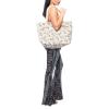 Womens Woven Seashore Drawing Pattern Fashion Beach Bag FSB190