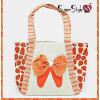 Orange Bowtie Leopard Spot Beachbag Fashion Summer Bag Tote Design