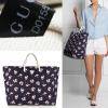 NEW $890 GUCCI Navy UMBRELLA Canvas X-Large HUGE BEACH TOTE BAG Resort Travel