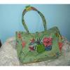 SALLY HUSS pineapple fruit n green beach bag, tote, or canvass purse