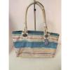 Coach Nautical Multi Stripe East West Beach Tote Purse F16624 Shoulder Bag