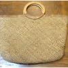 Cappelli Straw Wicker Purse Handbag Embroidered Travel Beach Bag Sea Turtle