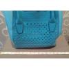 Turquoise Plastic Rubber Beach Bag Style Tote Bag Purse