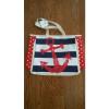 Cappelli Straworld Red White Blue Tote Beach Bag Anchor Patriotic Bonnie Rubel