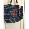 $98 LUCKY BRAND Large Portland TOTE BAG Beach Stay Sandy Blue