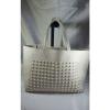 Excellent AEROPOSTALE BAG- Studded Bead CREAM Leather gym, groceries, beach bag