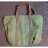 Maks Active Wear, Natural Golden Jute Beach Tote Bag, Sage green