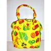 LQQK Beautiful GOLDEN SANDS Fruit Canvas Beach Tote Shopping Bag Yellow