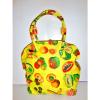 LQQK Beautiful GOLDEN SANDS Fruit Canvas Beach Tote Shopping Bag Yellow