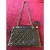 Vintage Davids Palm Beach Black Quilted Gold Chain Shoulder Bag Purse w/ Tassel